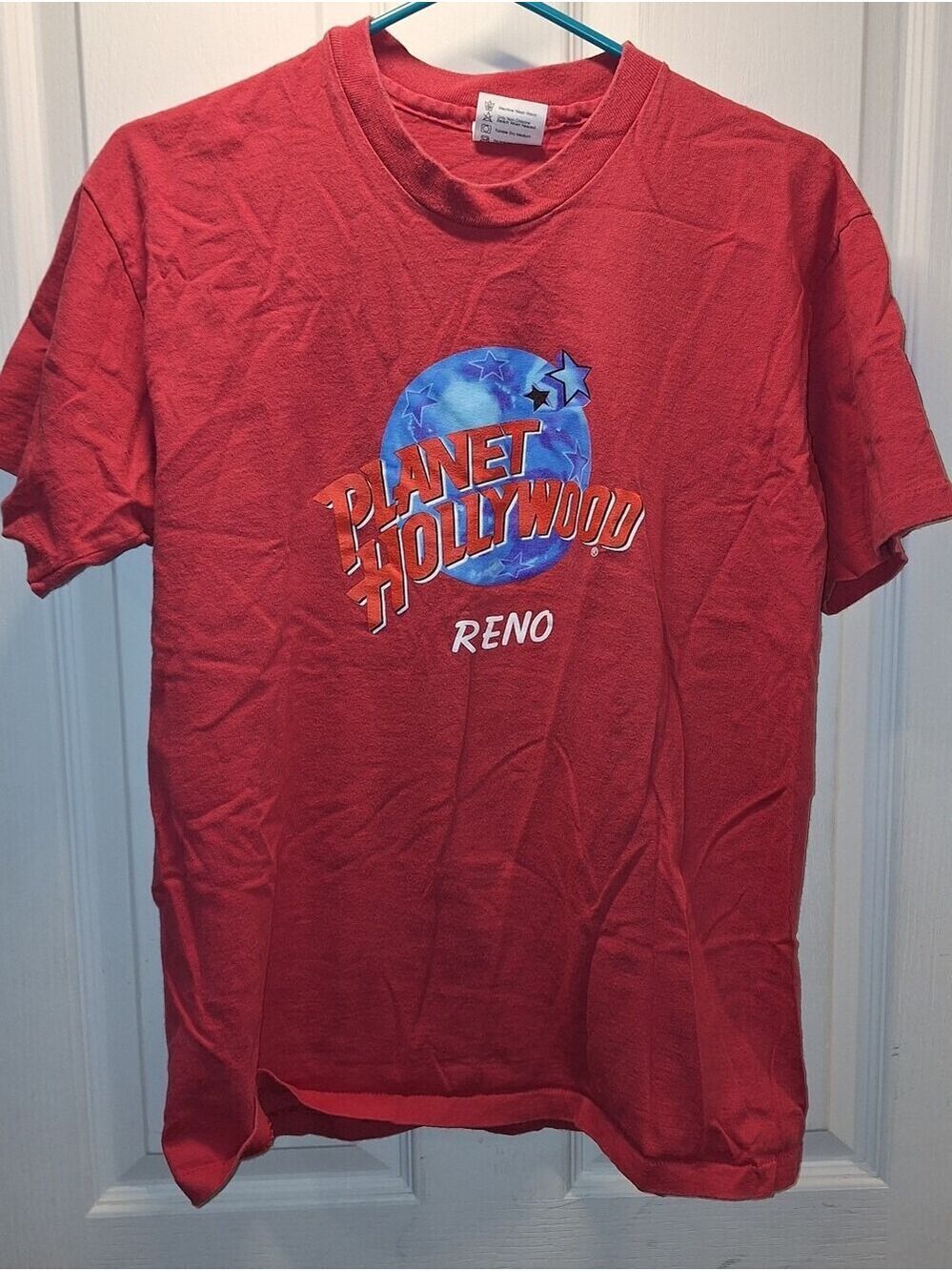 Planet Hollywood Men Large Red Vintage Graphic Tee
